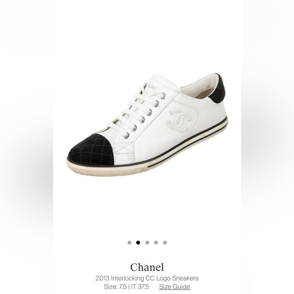 Chanel two tone tennis shoes